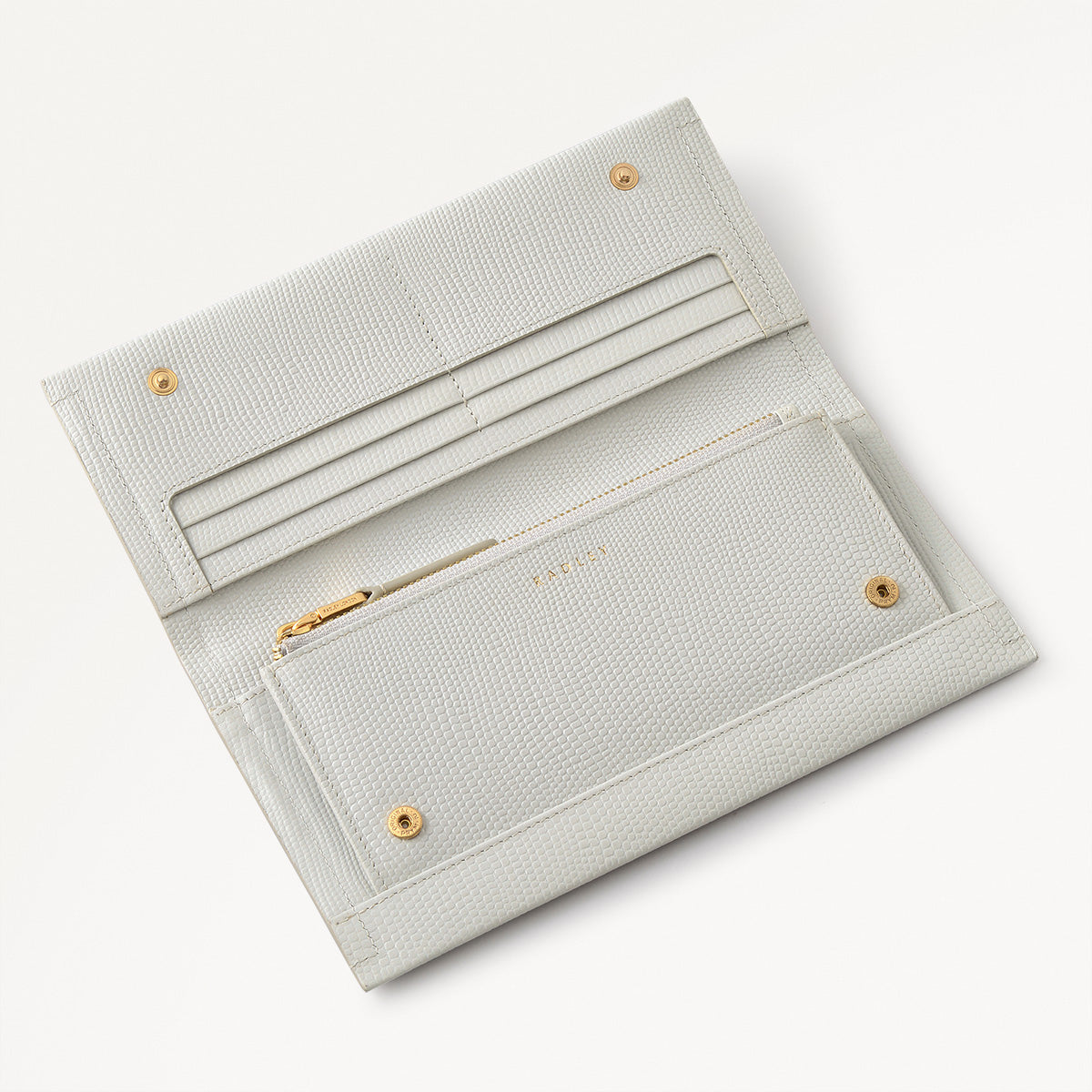 Oak Street Leather Large Flapover Wallet in Mist - 110719