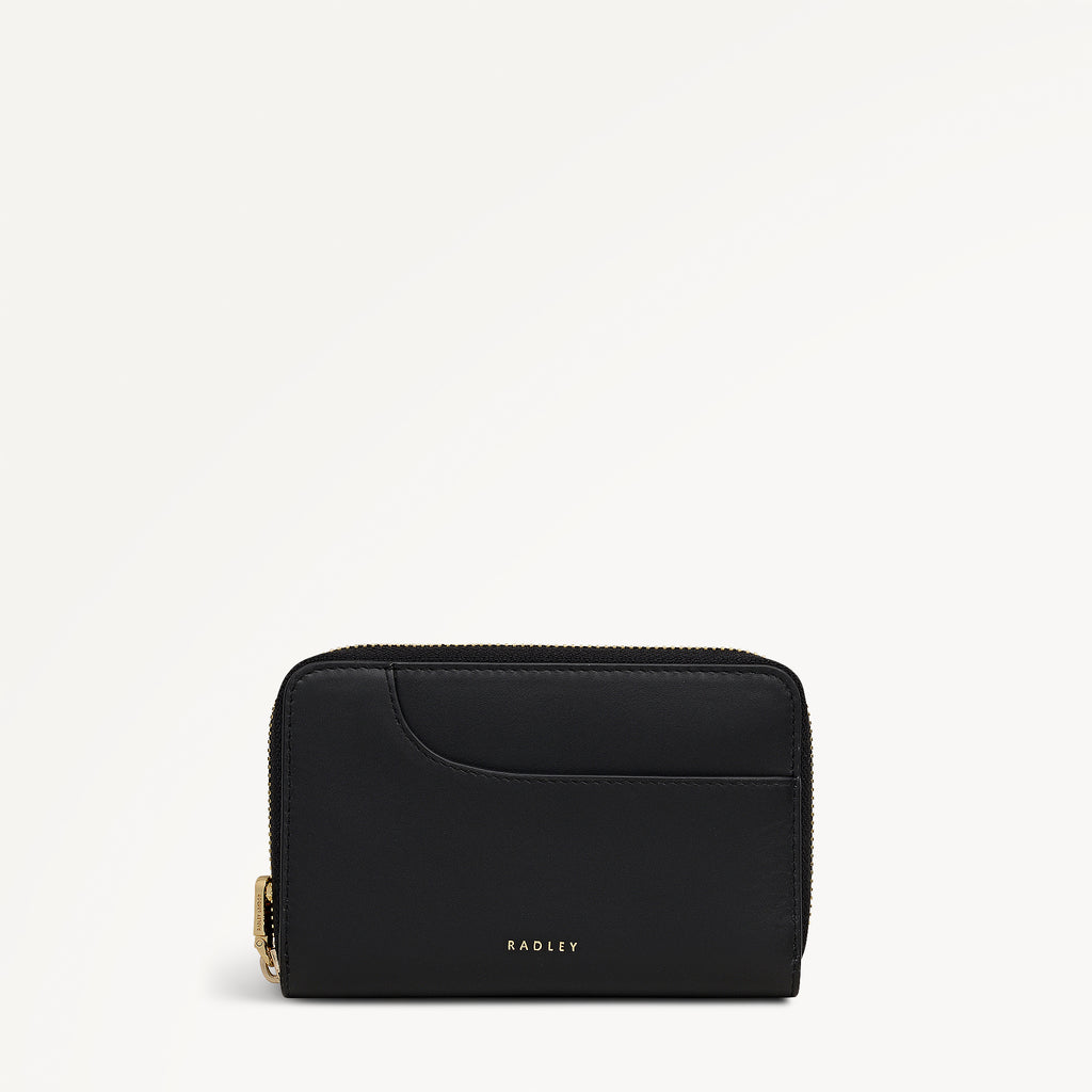 Pockets Medium Zip Around Purse Black  - 110750