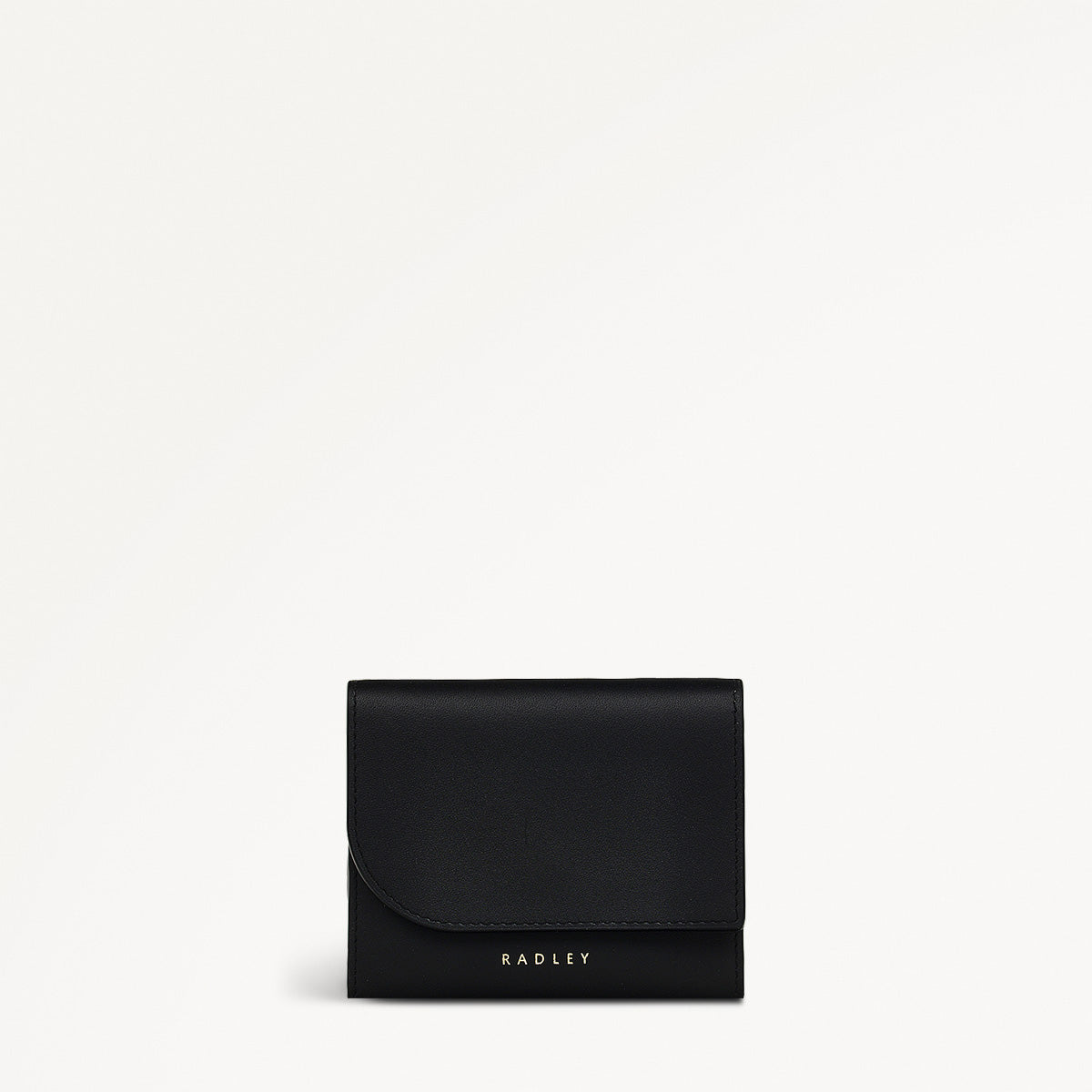Pockets Leather Small Trifold Wallet in Black - 110751