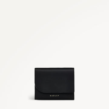 Pockets Leather Small Trifold Wallet in Black - 110751