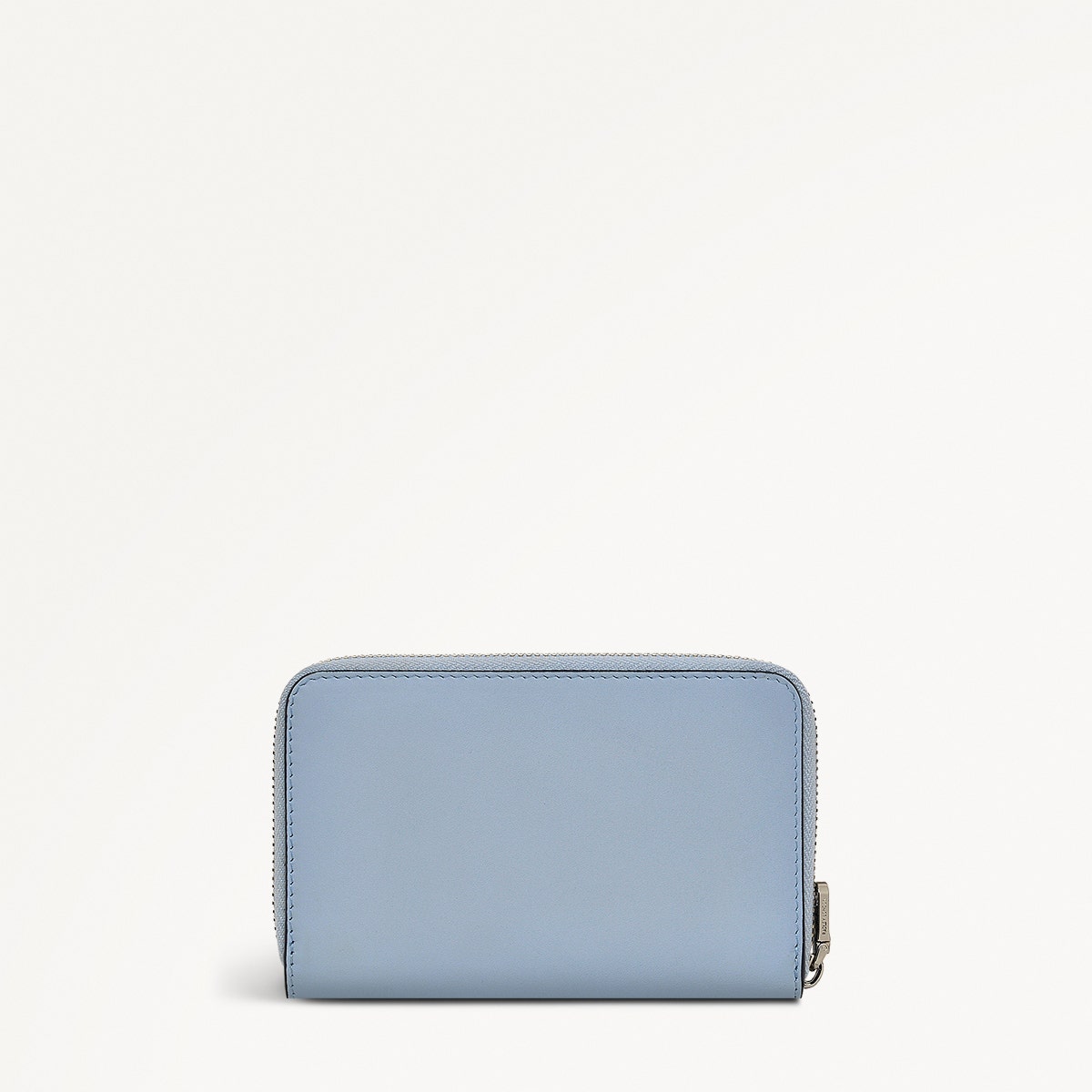 Pockets Leather Medium Zip Around Wallet in Smoke Blue - 110755
