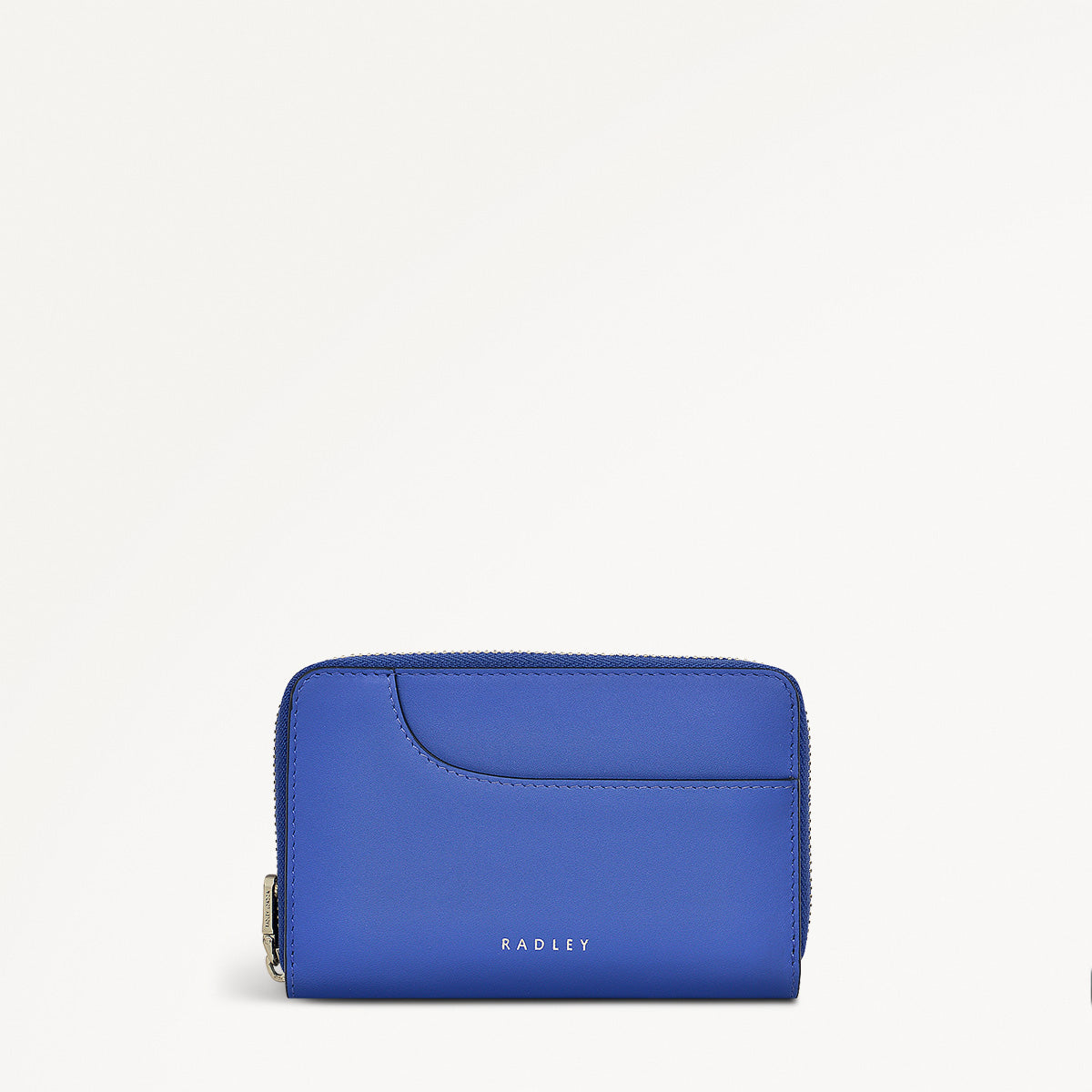 Pockets Leather Medium Zip Around Wallet in Yves Blue - 110756