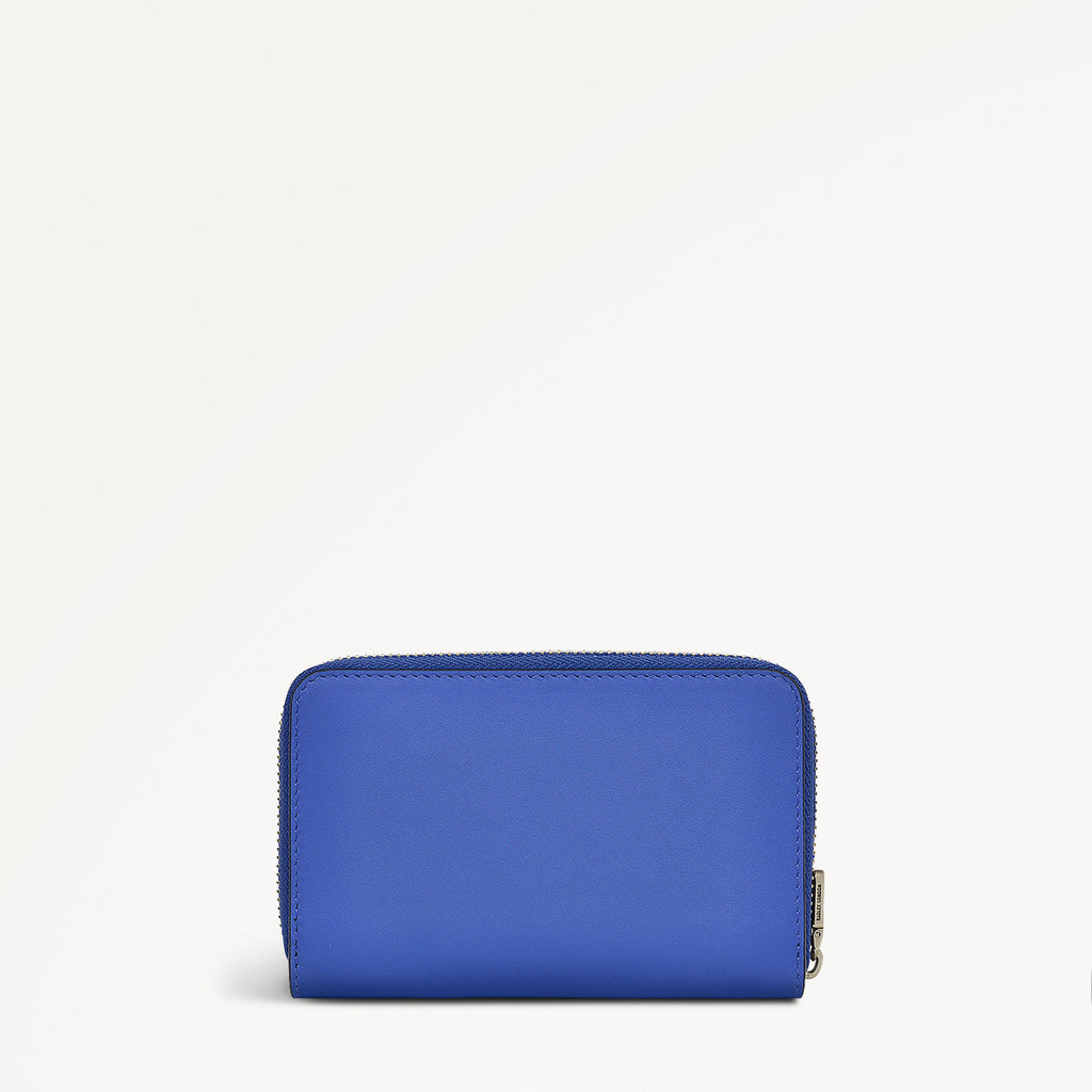 Pockets Leather Medium Zip Around Wallet in Yves Blue - 110756