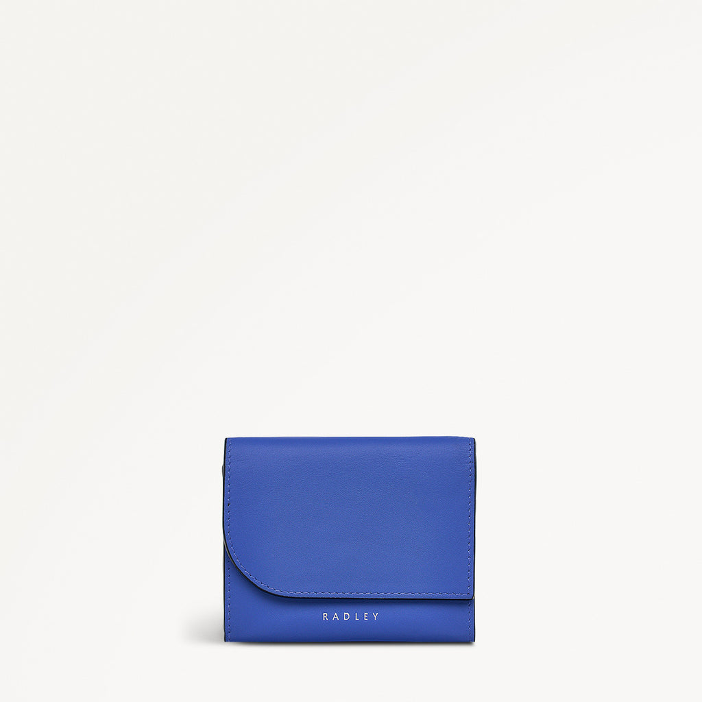 Pockets Leather Small Trifold Wallet in Yves Blue - 110757
