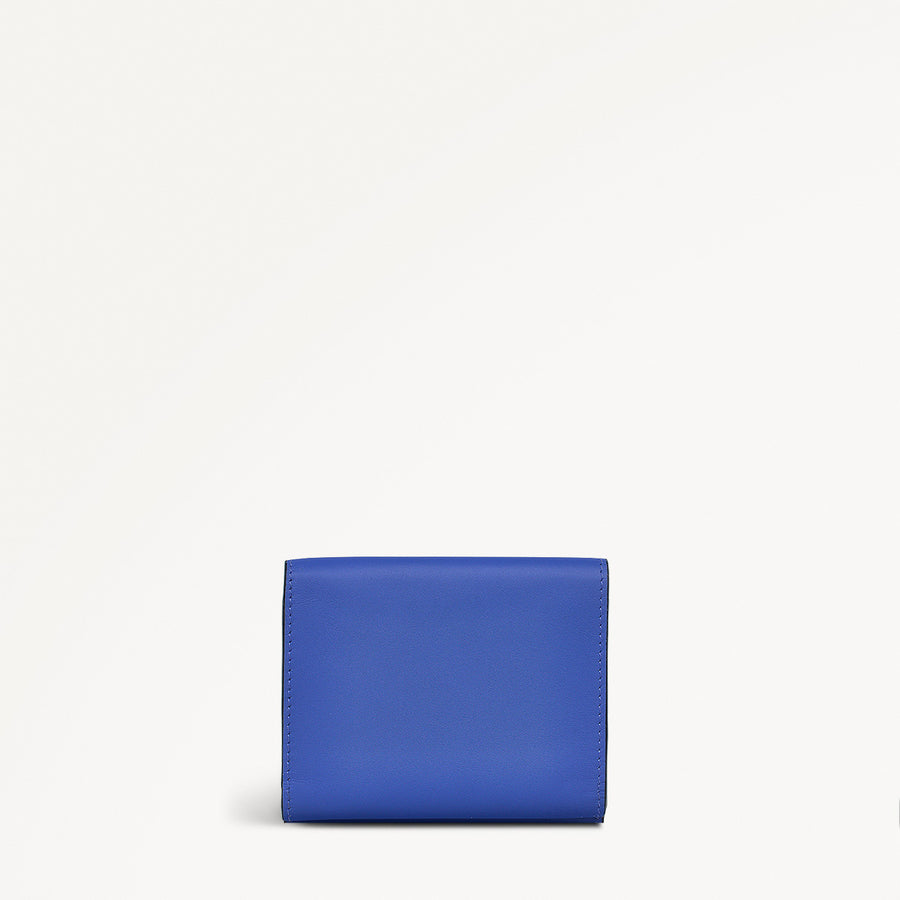 Pockets Leather Small Trifold Wallet in Yves Blue - 110757