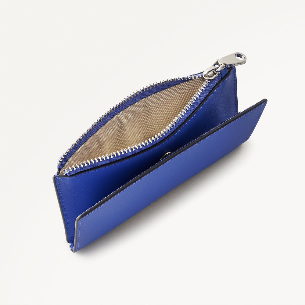 Coin Street Medium Ziptop Purse Yves Blue  - 110759