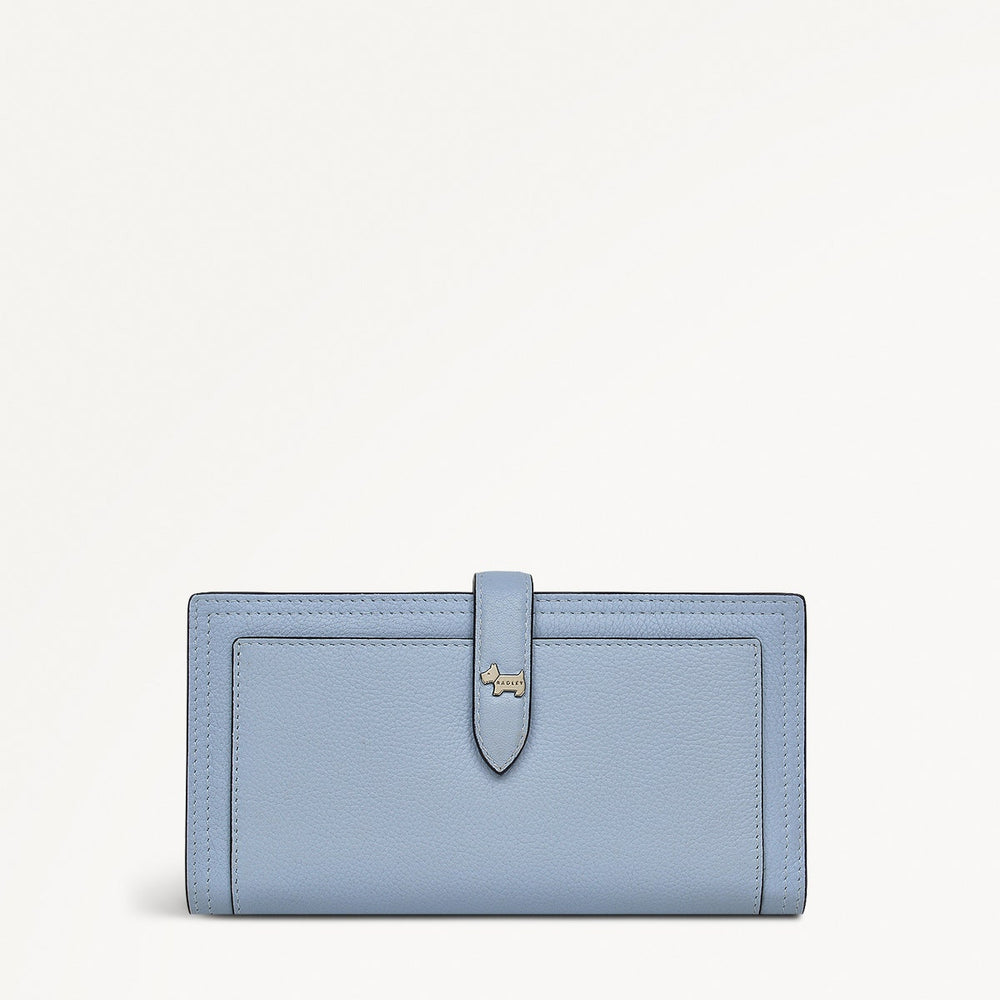 Willis Street Leather Large Bifold Wallet in Smoke Blue - 110761