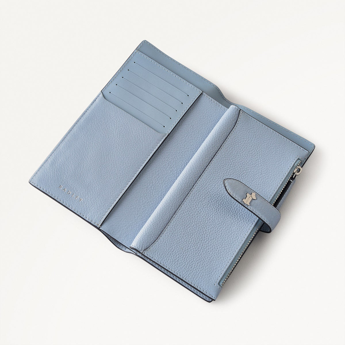Willis Street Leather Large Bifold Wallet in Smoke Blue - 110761
