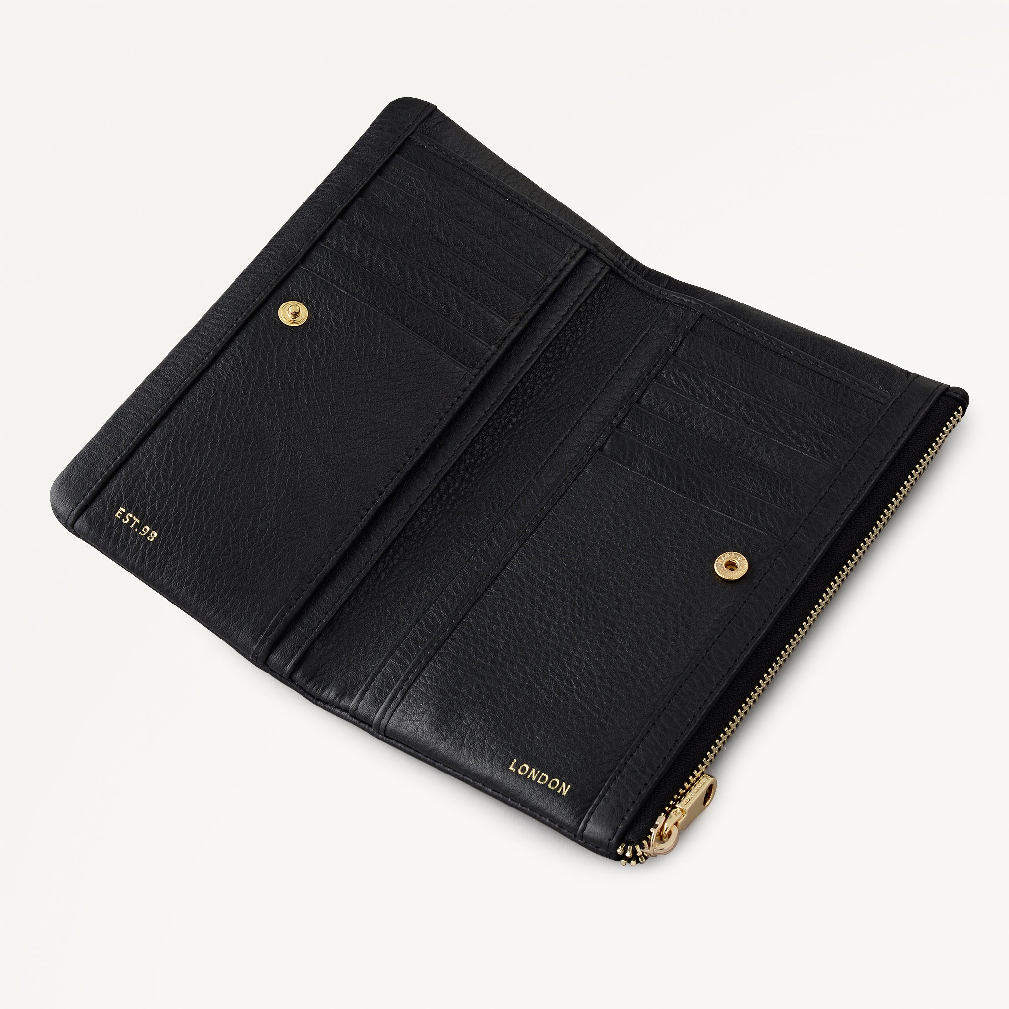 Mallow Street Leather Large Bifold Wallet in Black - 110763