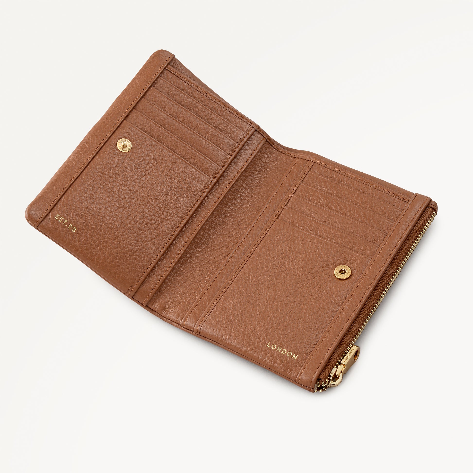 Mallow Street Medium Bifold Purse Saddle  - 110766