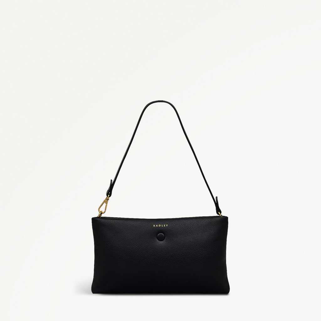 Mallow Street Leather Large Ziptop Wristlet in Black - 110769
