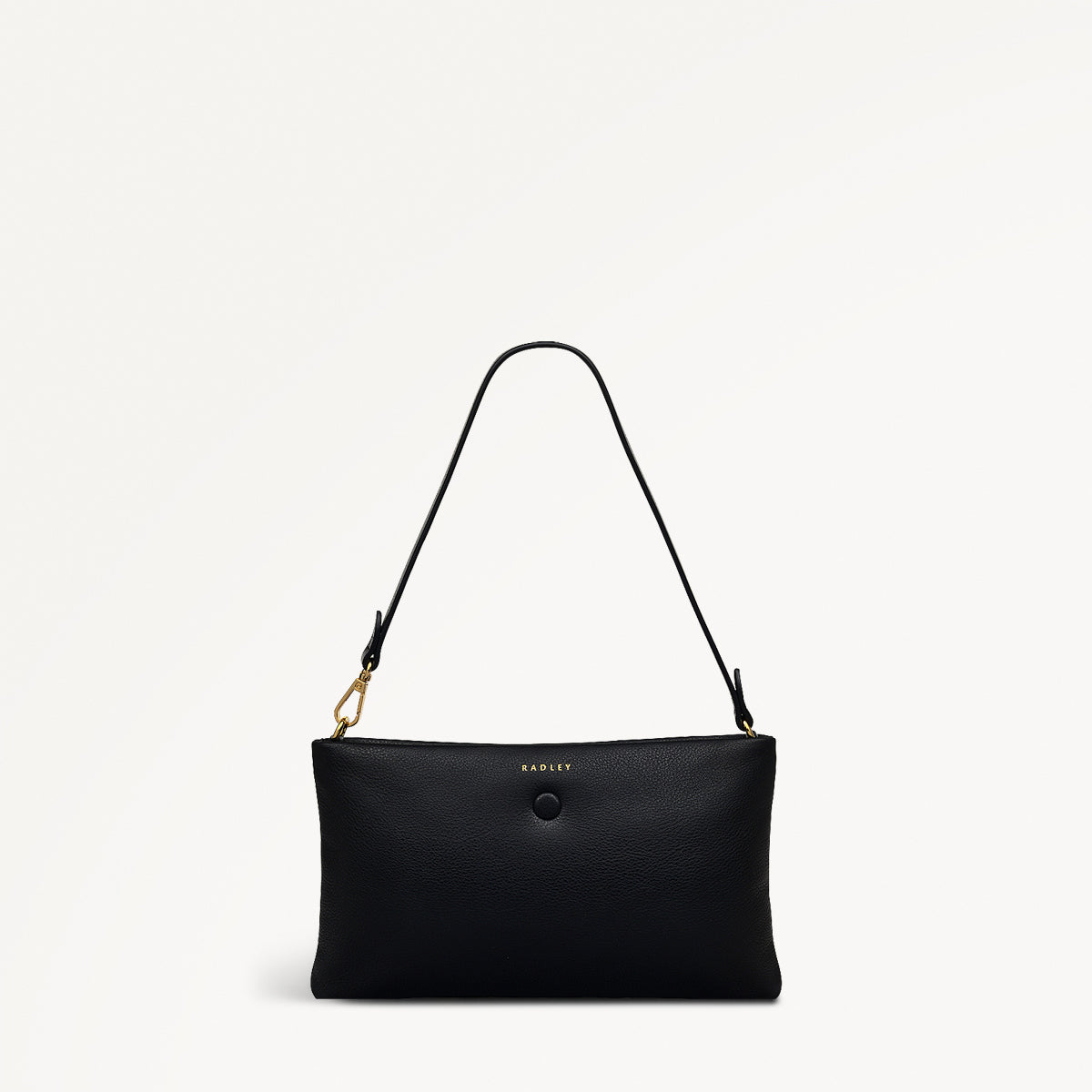 Mallow Street Leather Large Ziptop Wristlet in Black - 110769