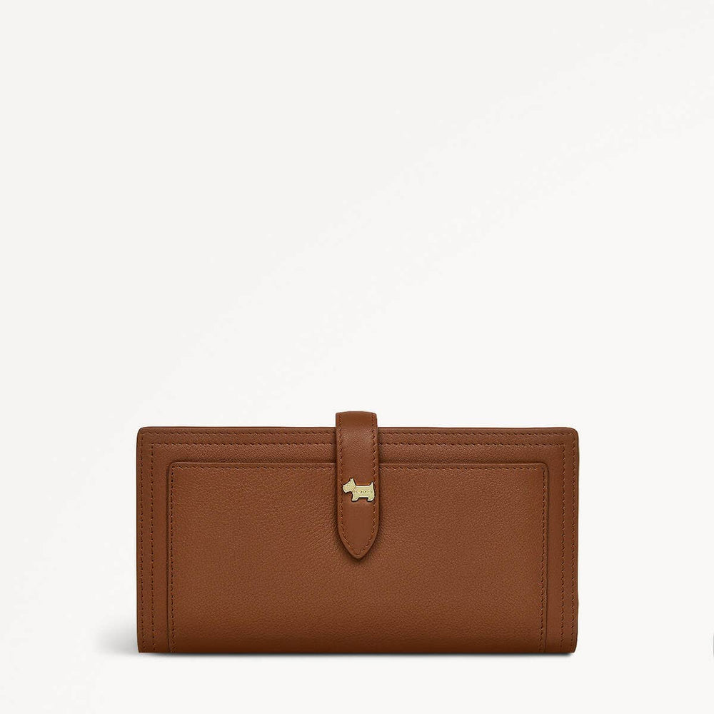 Willis Street Leather Large Bifold Purse in Saddle - 110783