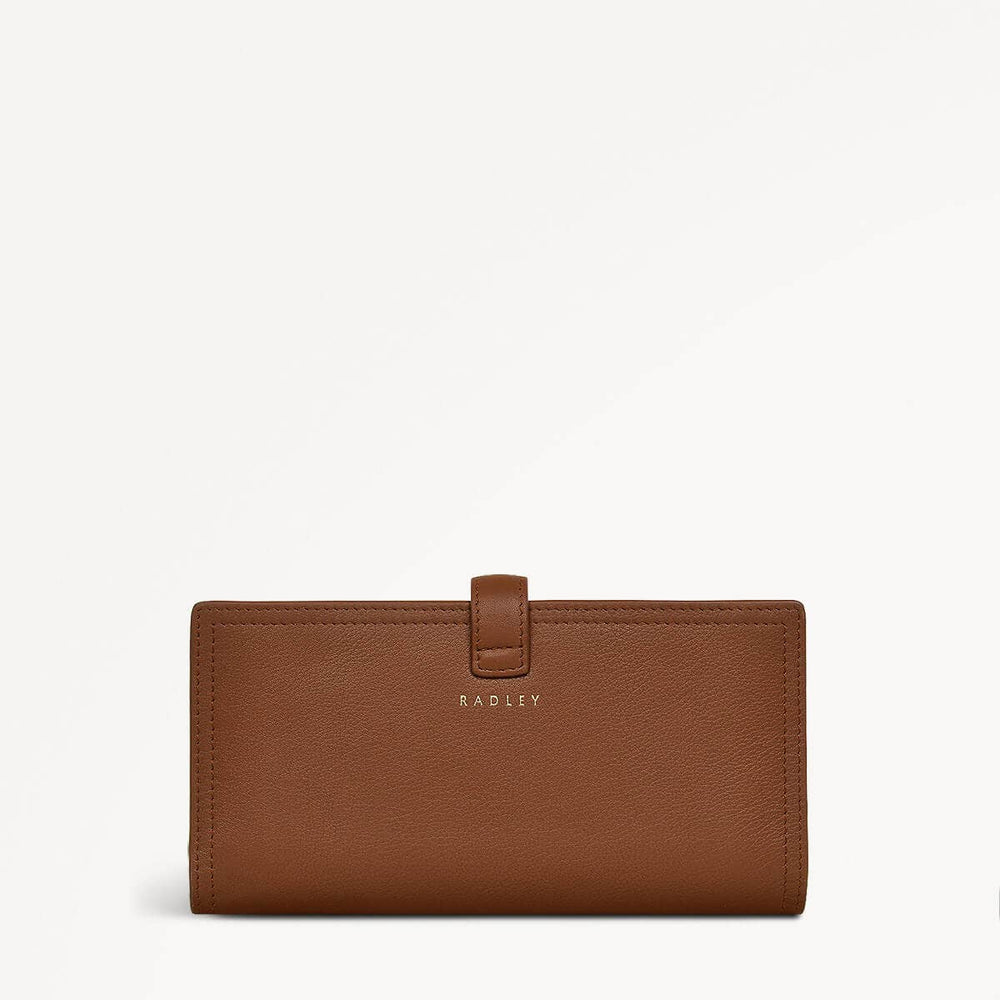 Willis Street Leather Large Bifold Purse in Saddle - 110783