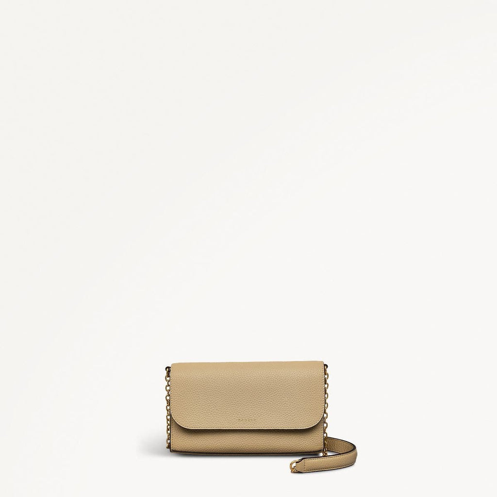 The Rathbone Leather Large Phone Cross Body in Stone - 110788