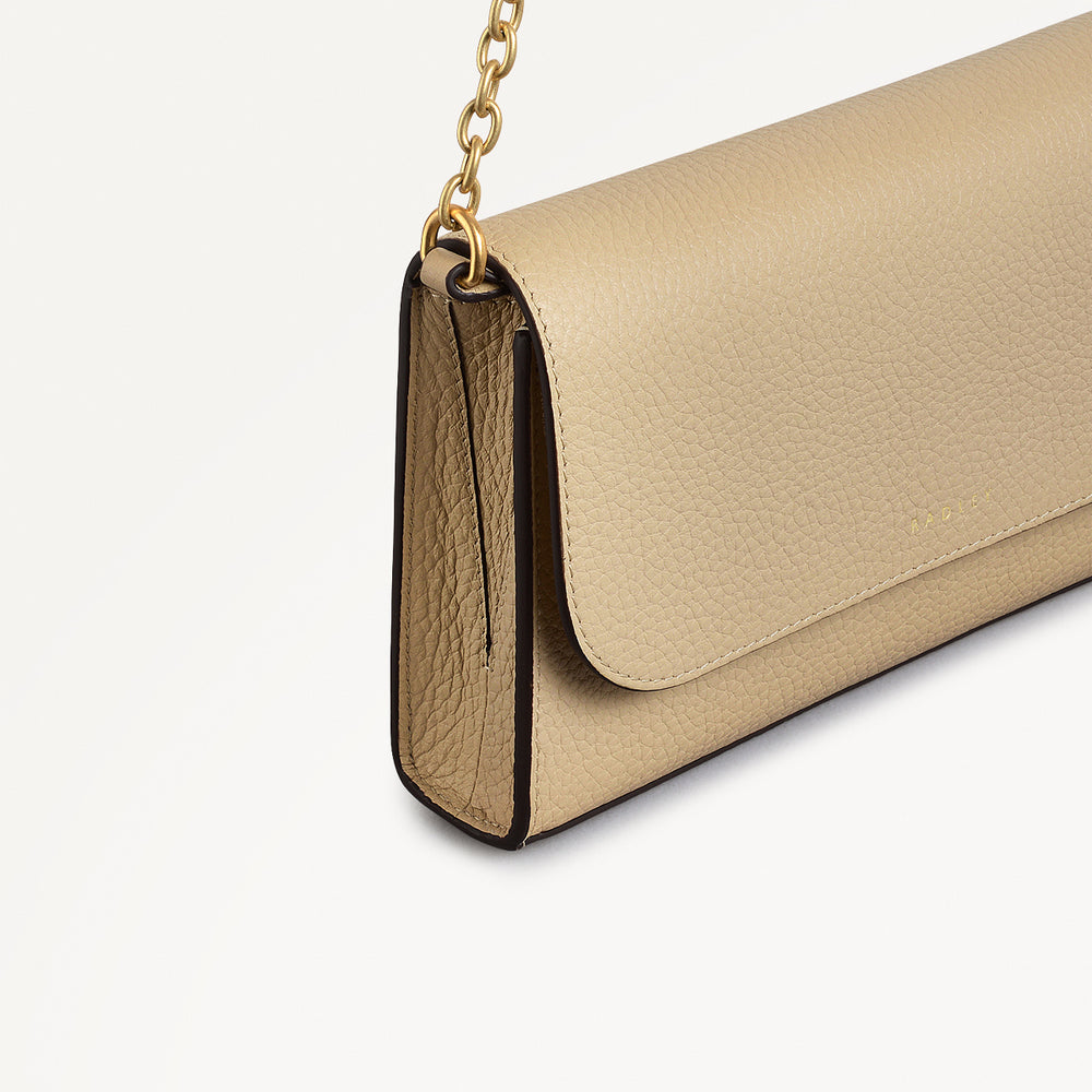 The Rathbone Leather Small Phone Cross Body in Stone - 110788