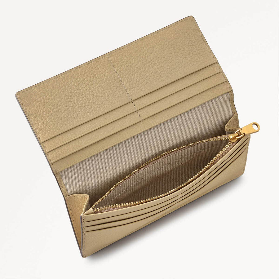 The Rathbone Leather Large Bifold Wallet in Stone - 110790