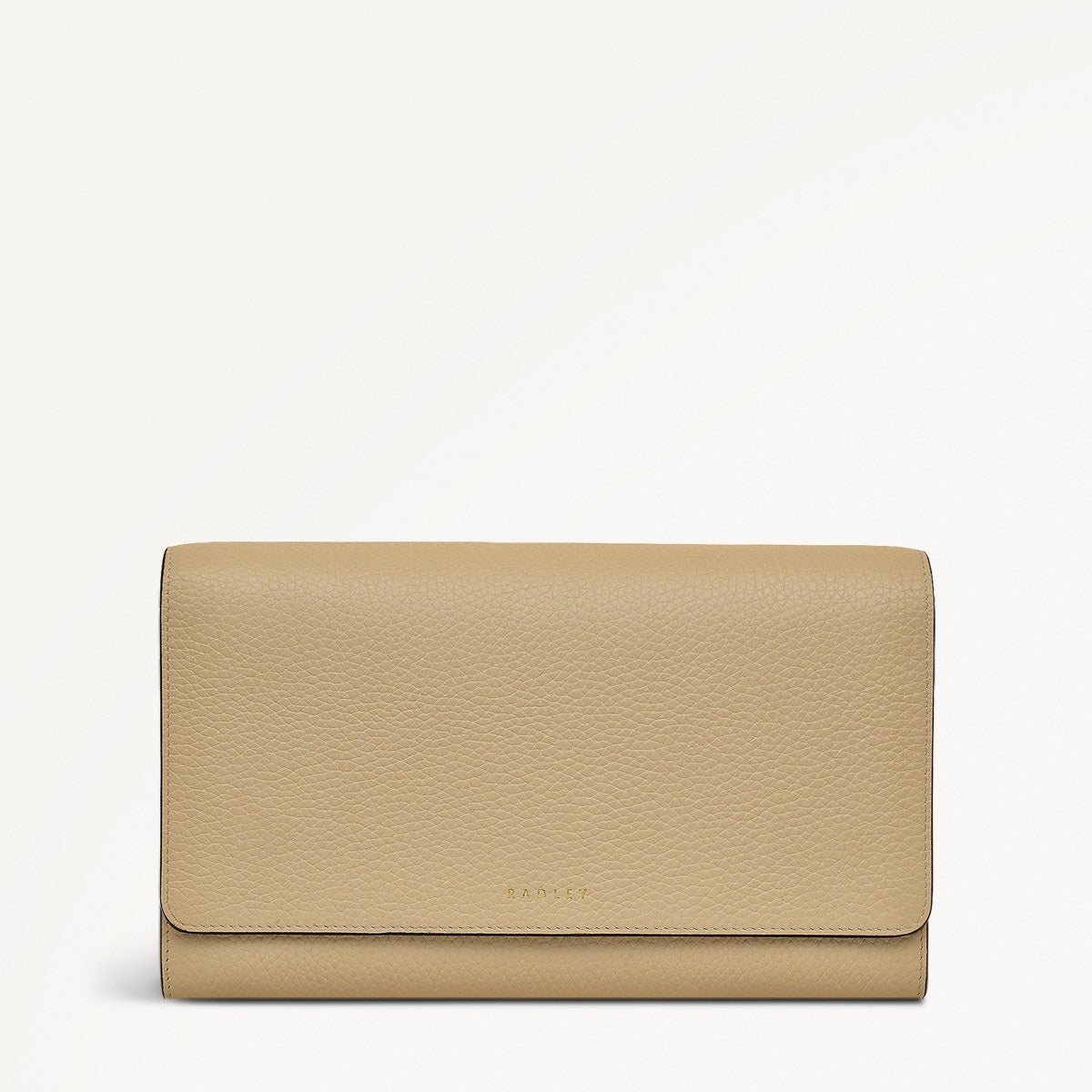 The Rathbone Leather Large Flapover Travel Wallet in Stone - 110791