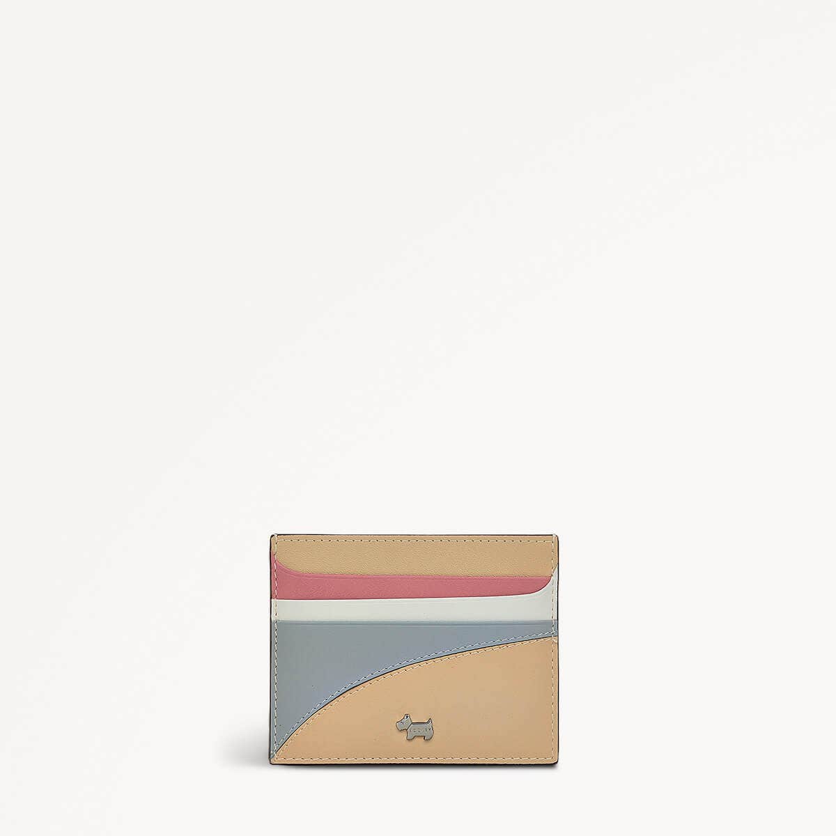 Harrowby Street Leather Small Card Holder in Stone - 110792