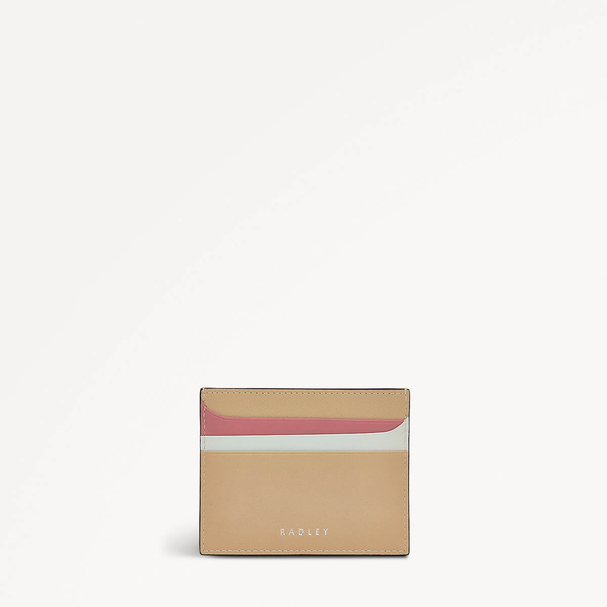 Harrowby Street Leather Small Card Holder in Stone - 110792