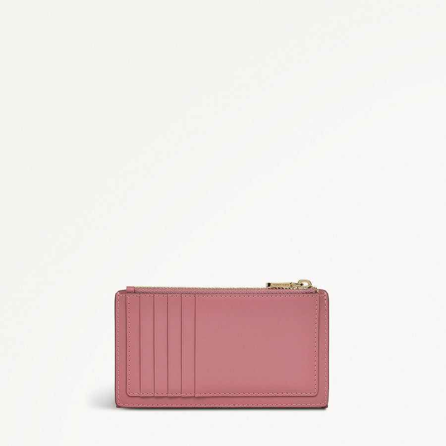 The Tales Of Spring Leather Medium Ziptop Wallet in Sienna Pink - 110798