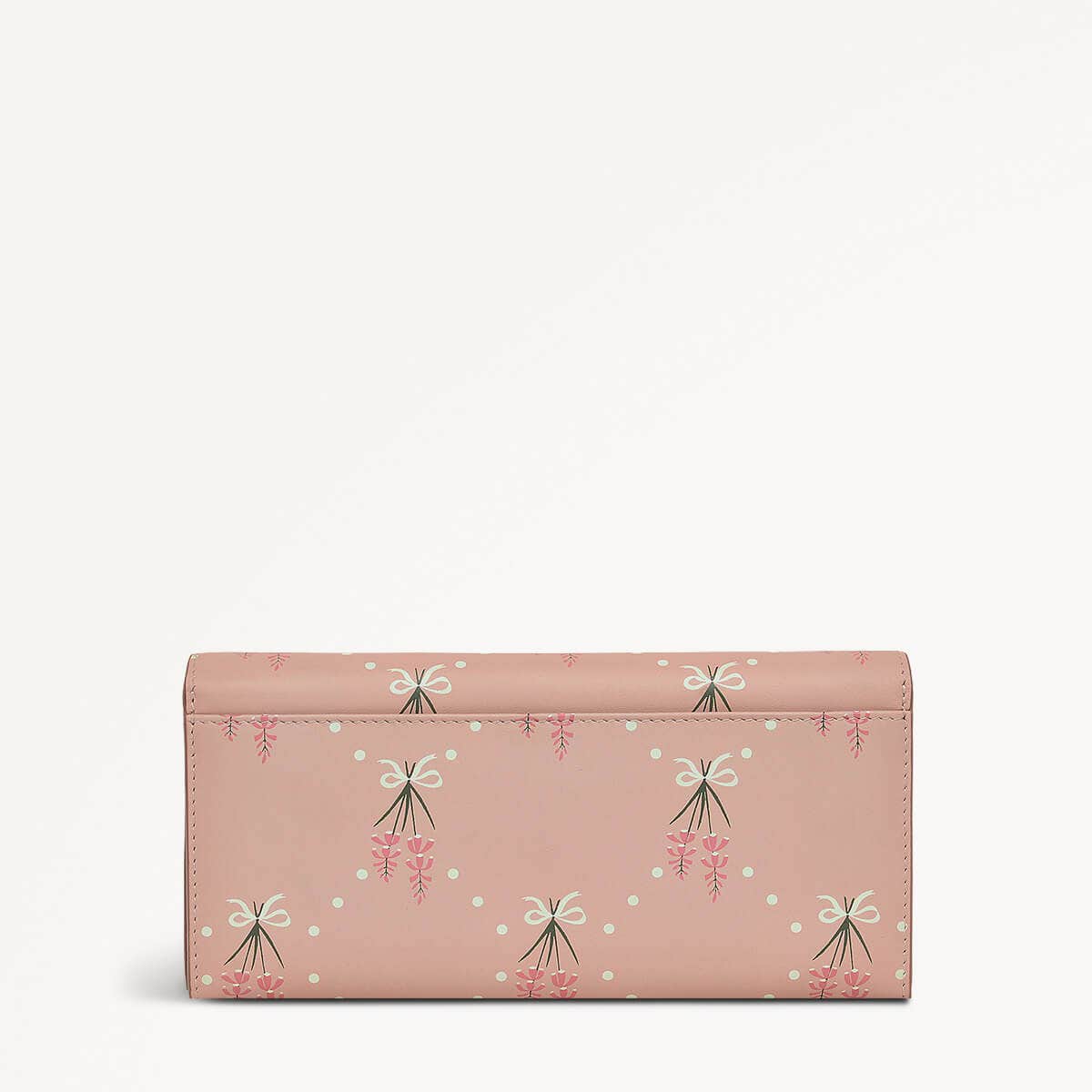 Hollyhock Leather Large Flapover Wallet in Prairie Pink - 110801