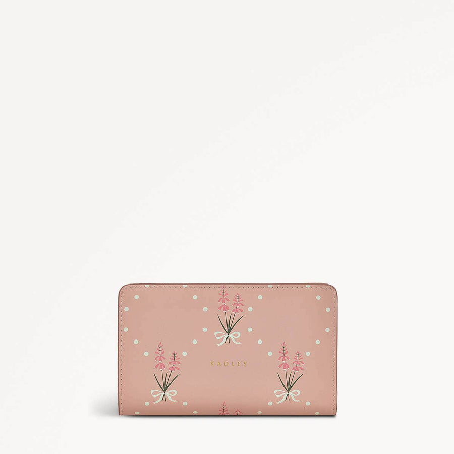 Hollyhock Leather Medium Bifold Wallet in Prairie Pink - 110802