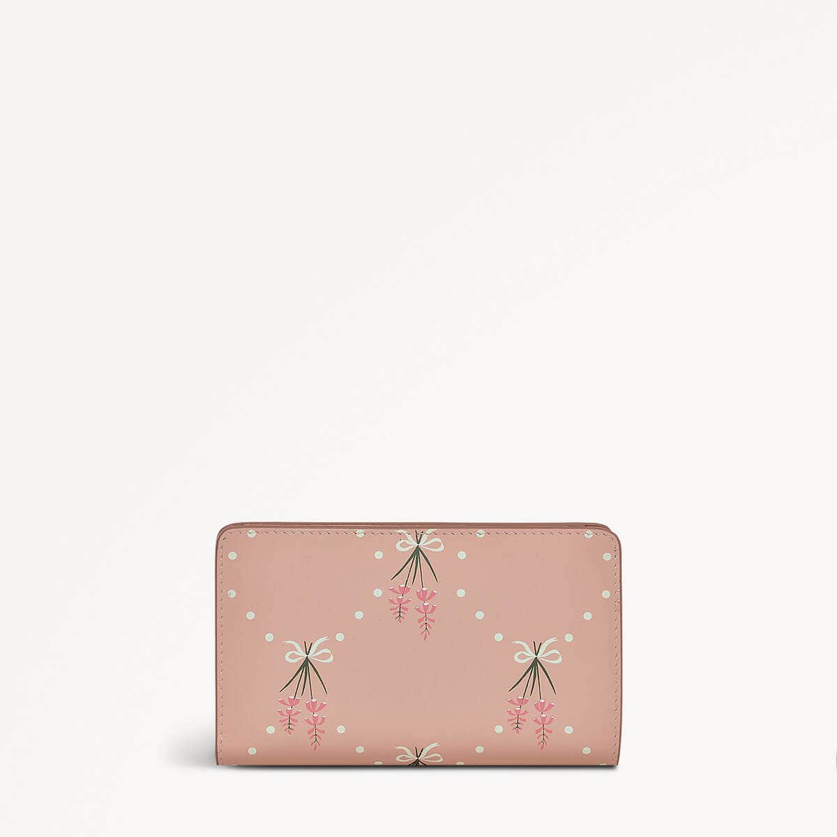 Hollyhock Leather Medium Bifold Wallet in Prairie Pink - 110802