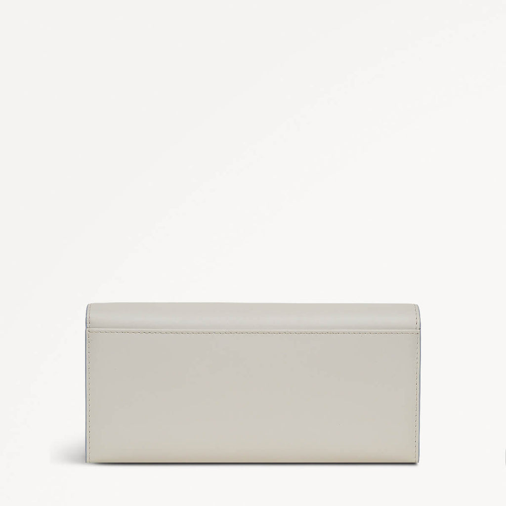 RHS SS25 Leather Large Flapover Wallet in Chalk - 110803