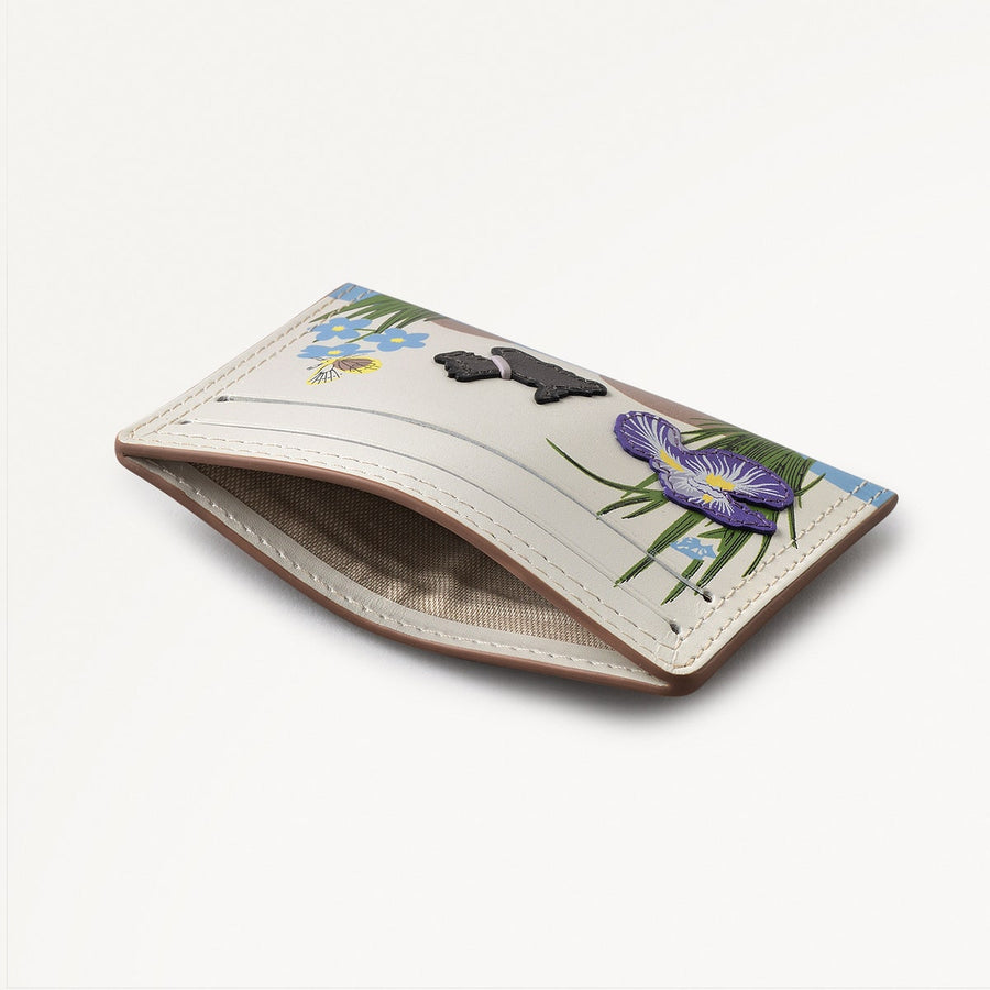 RHS SS25 Leather Small Card Holder in Chalk - 110804