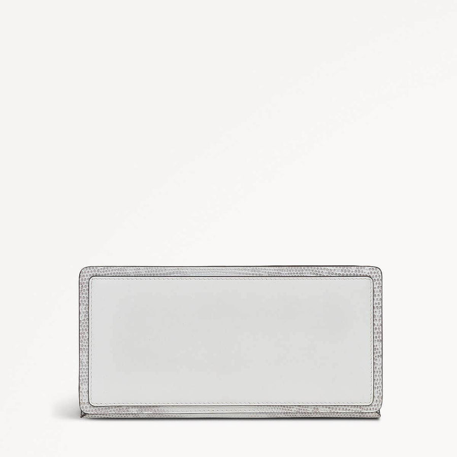 Coin Street Leather Large Bifold Wallet in Bright White - 110808