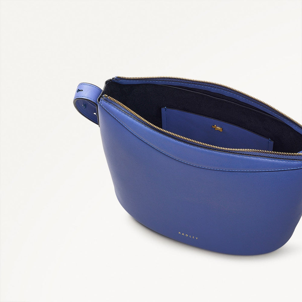 The Kensal Small Ziptop Cross Body Yves Blue - 110815