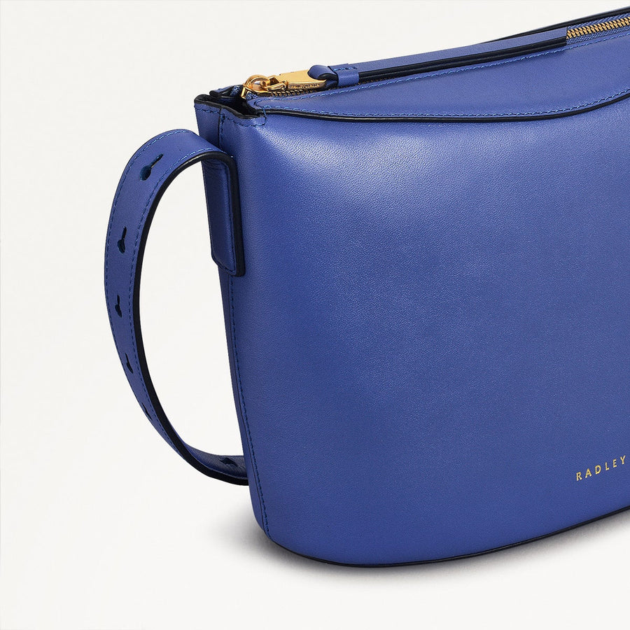 The Kensal Small Ziptop Cross Body Yves Blue - 110815