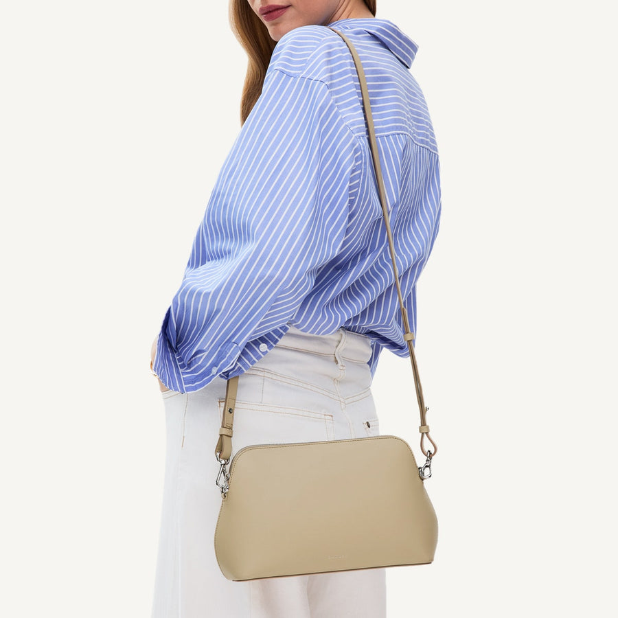 Liverpool Street Medium Ziptop Cross Body Stone - 110831