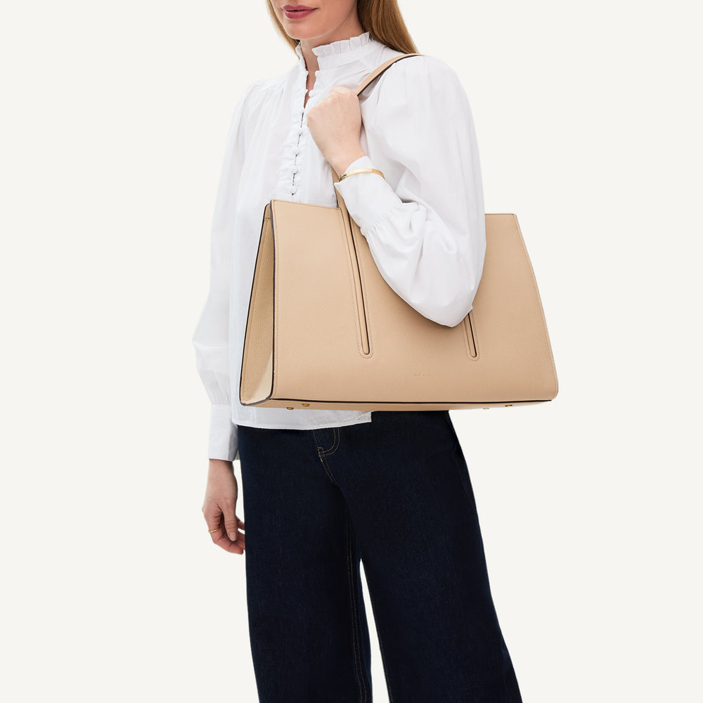 Portland Place Large Open Top Tote Stone - 110837