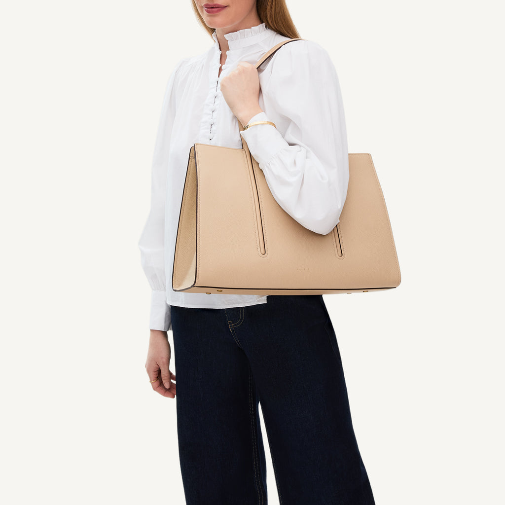 Portland Place Large Open Top Tote Stone - 110837