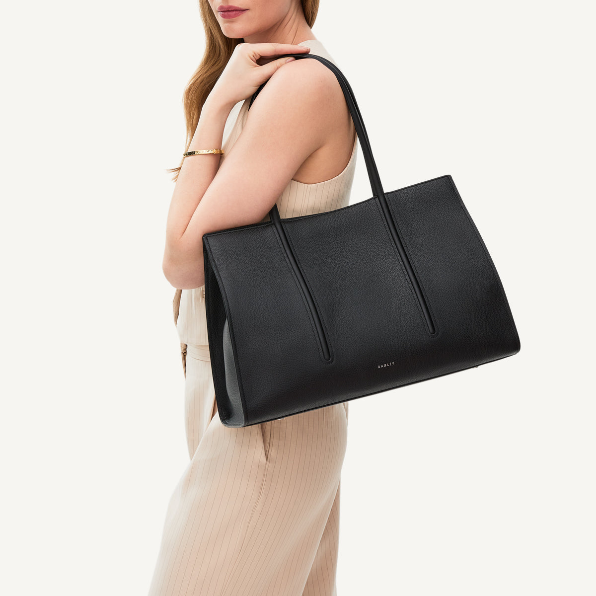 Portland Place Large Open Top Tote Black - 110838