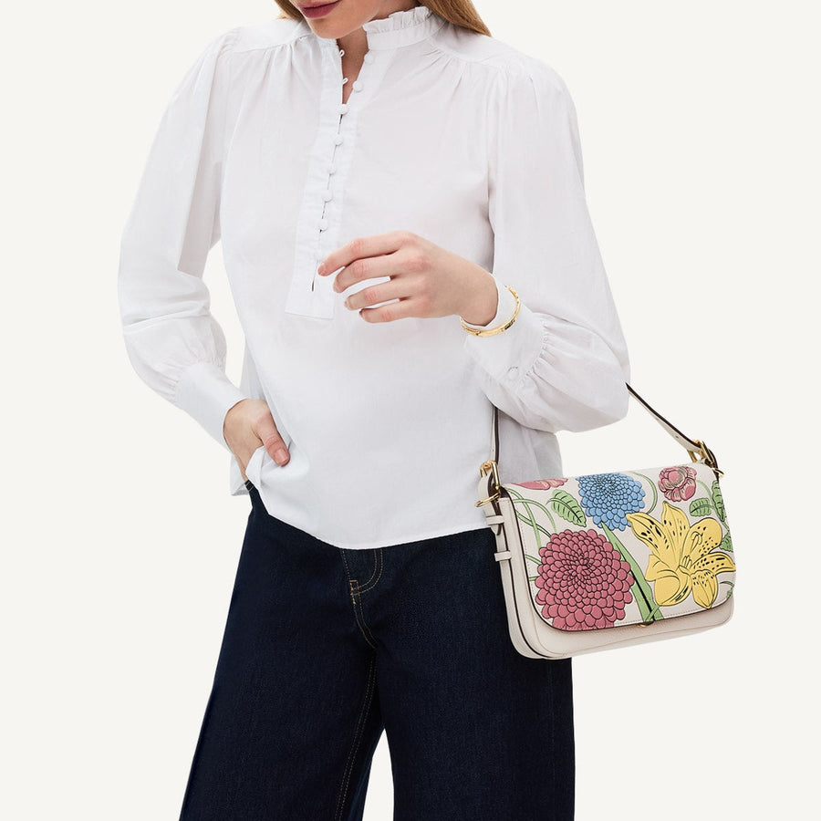 Rhs Ss25 Small Flapover Cross Body Chalk - 110850