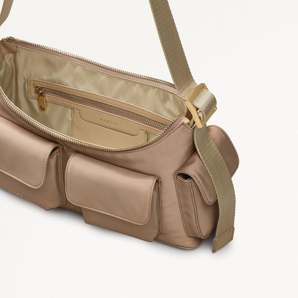 GUILDFORD GROVE MEDIUM ZIPTOP SHOULDER STONE