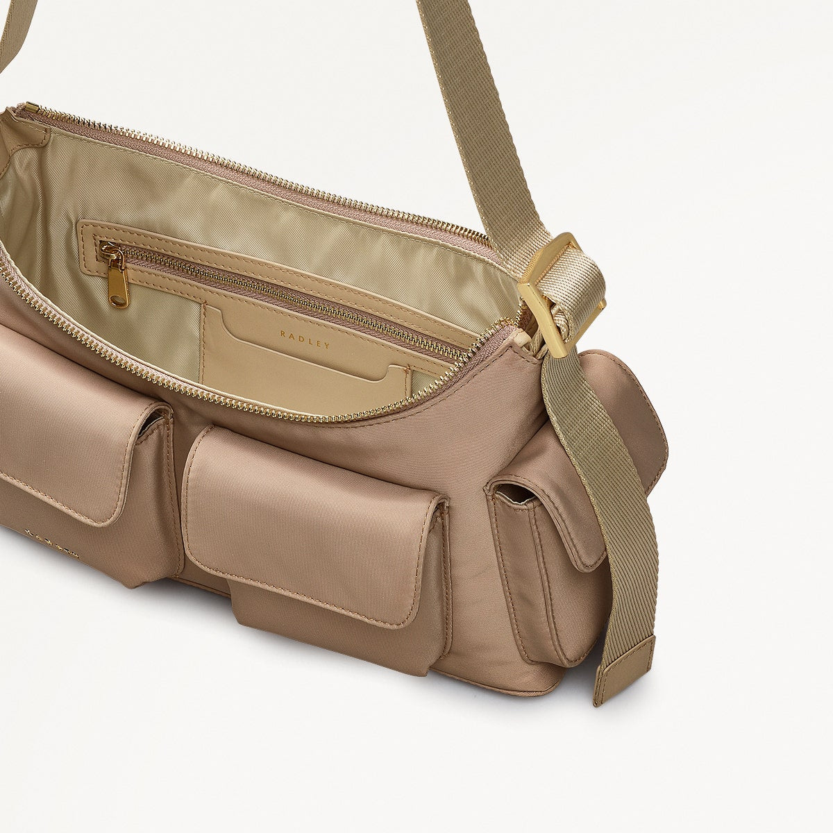 GUILDFORD GROVE MEDIUM ZIPTOP SHOULDER STONE