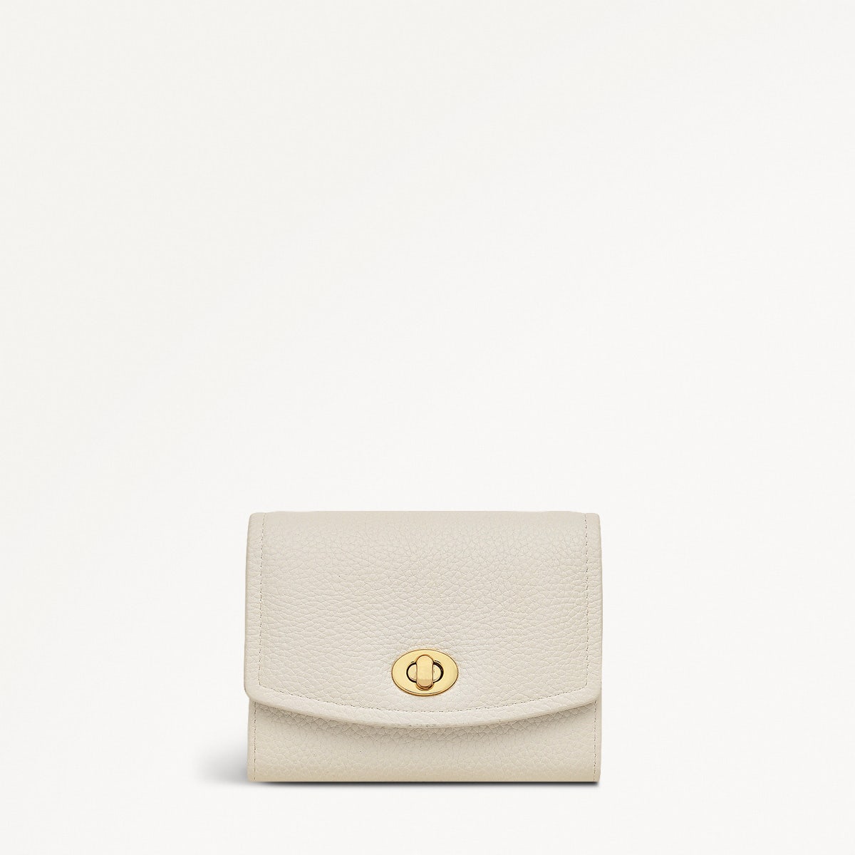 Carpenter Yard Leather Medium Flapover Wallet in Chalk - 110871