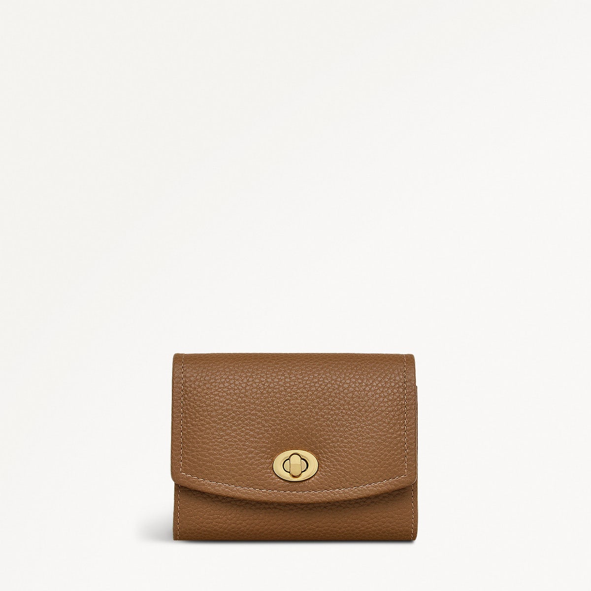 Carpenter Yard Leather Medium Flapover Wallet in Milka - 110872