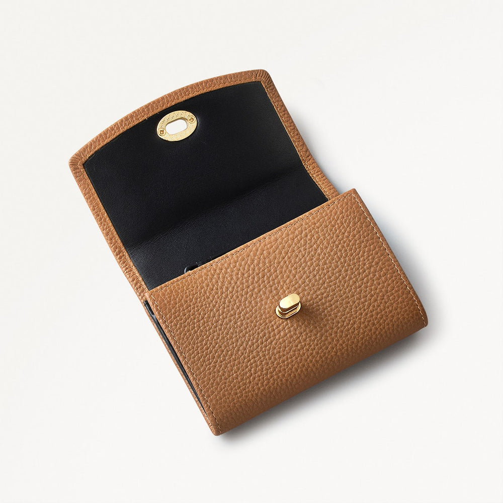 Carpenter Yard Leather Medium Flapover Wallet in Milka - 110872