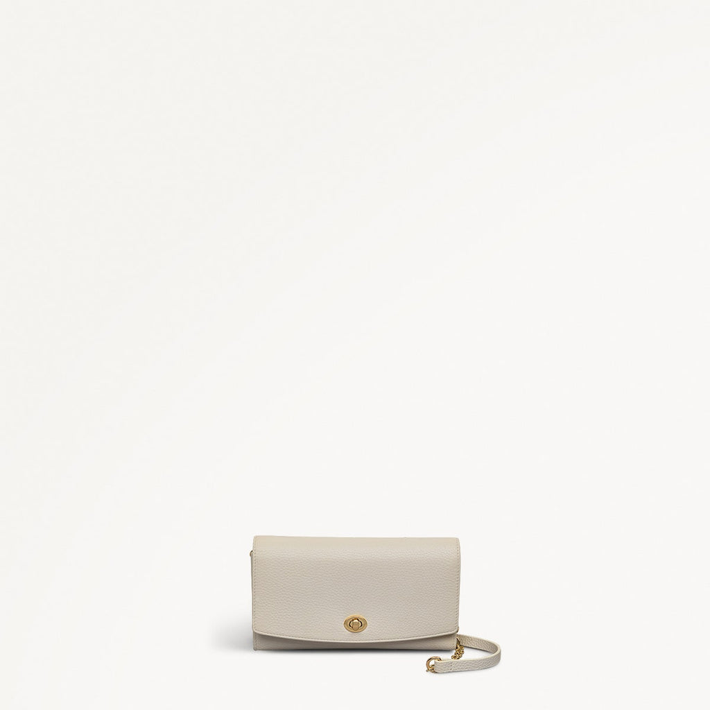 Carpenter Yard Leather Large Phone Crossbody in Chalk - 110874