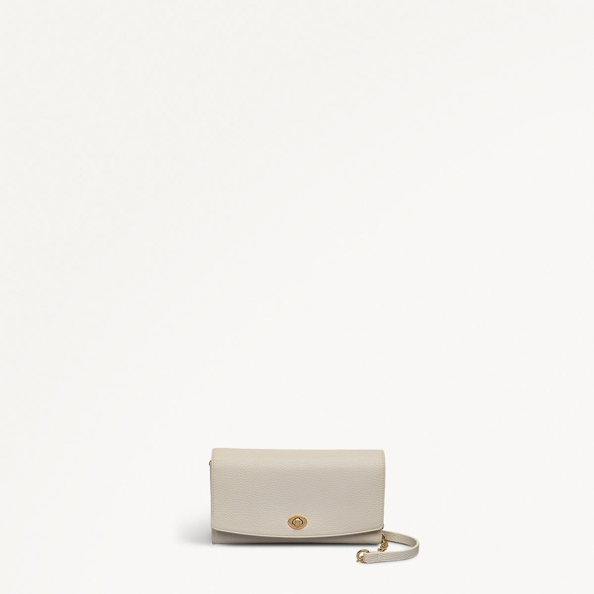Carpenter Yard Leather Large Phone Crossbody in Chalk - 110874