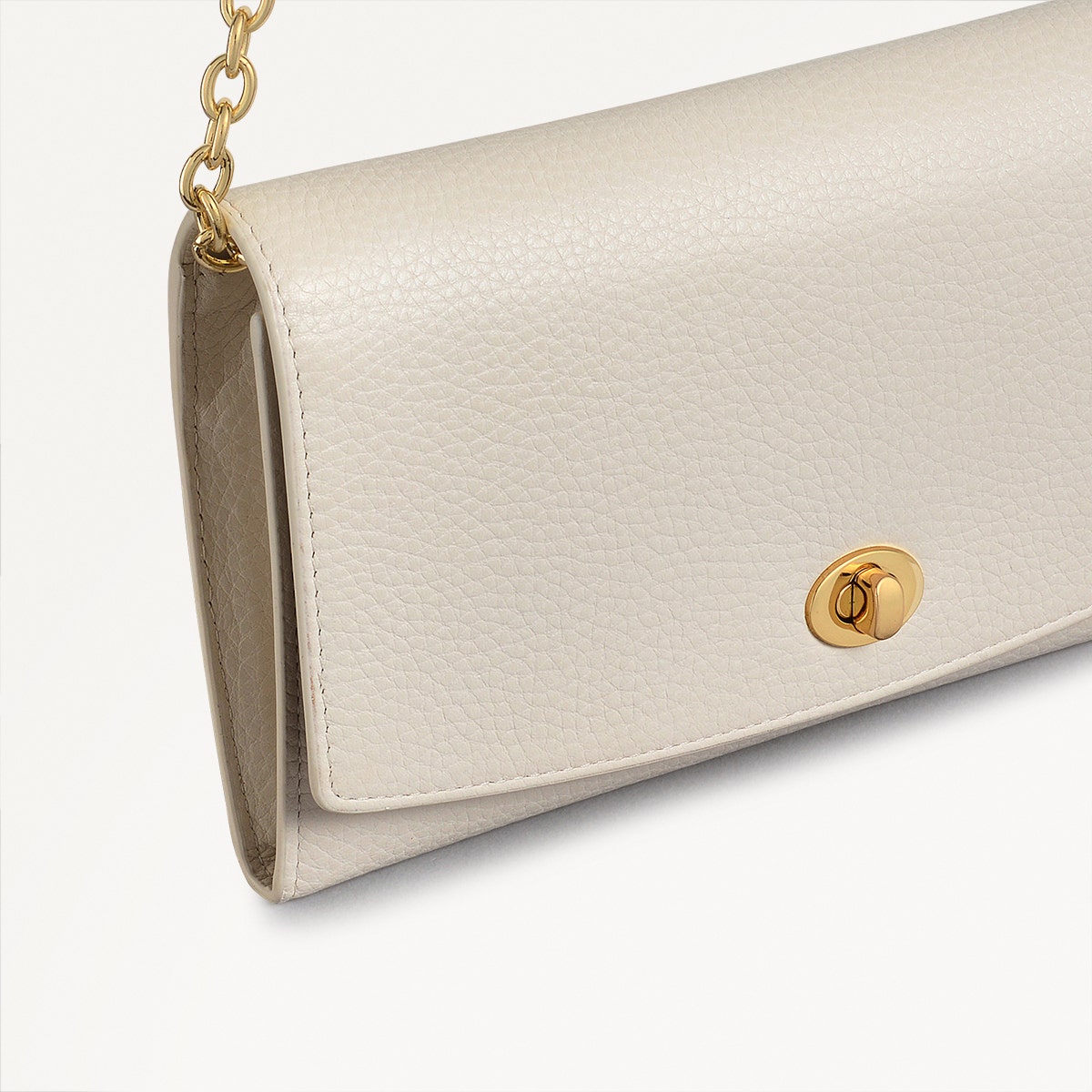 Carpenter Yard Leather Large Phone Crossbody in Chalk - 110874