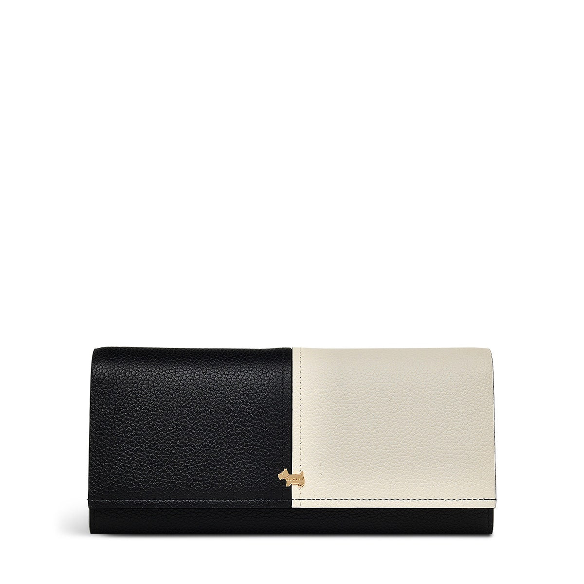 Regents Row Leather Large Flapover Wallet in Black - 110879