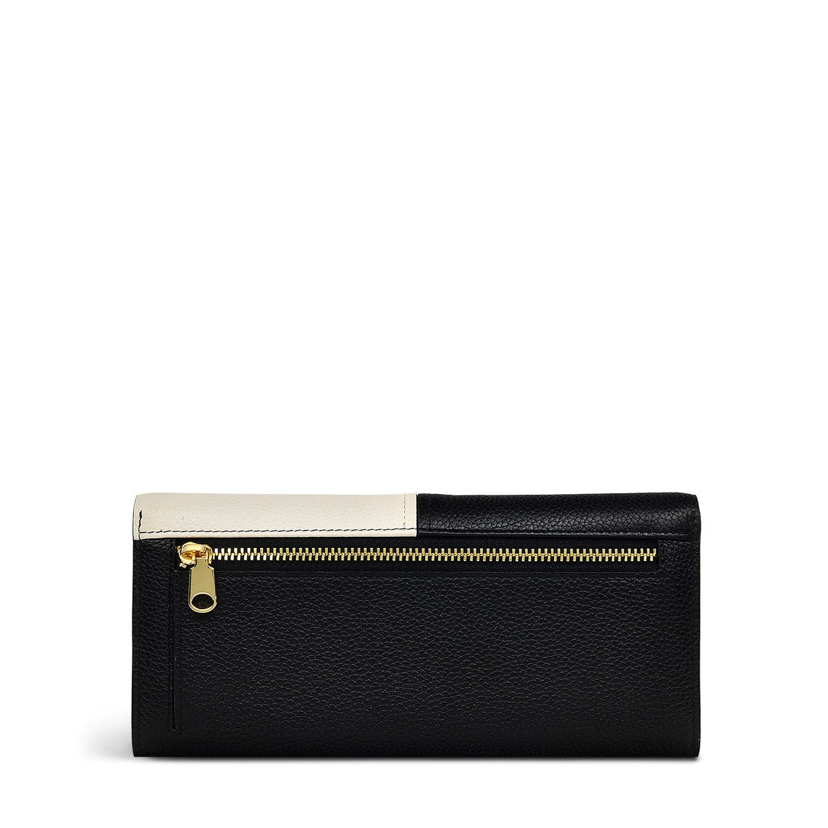Regents Row Leather Large Flapover Wallet in Black - 110879