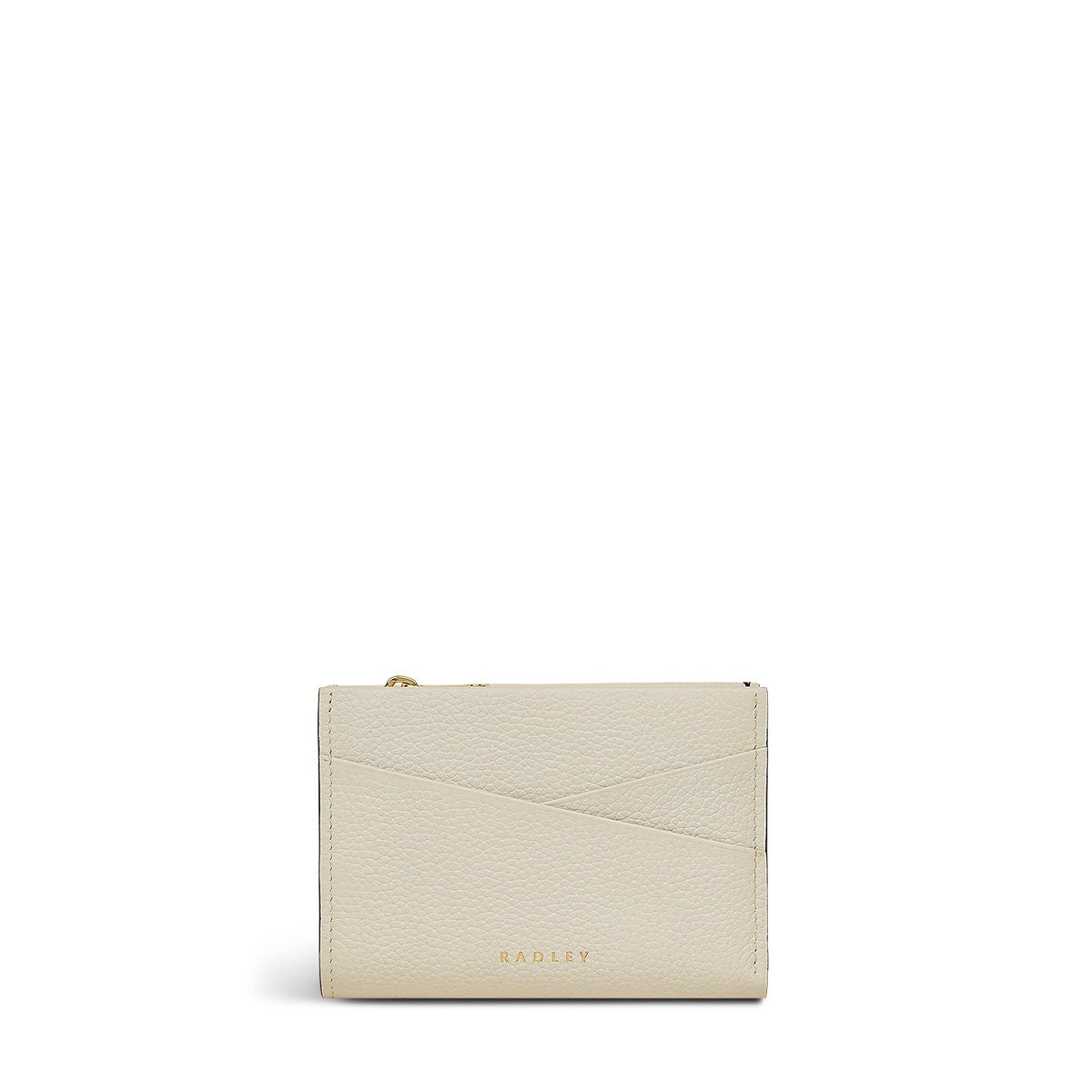 Alpha Road Leather Small Bifold Wallet in Chalk - 110884