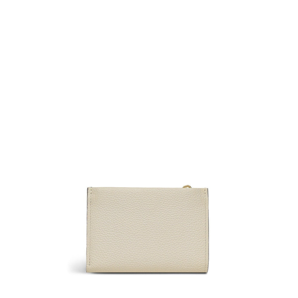 Alpha Road Leather Small Bifold Wallet in Chalk - 110884